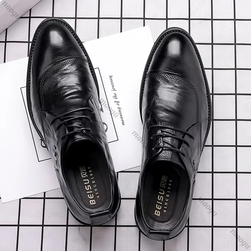 Oxford Brogue Leather - Sepatu Buatan Tangan Pria Oxford Kulit