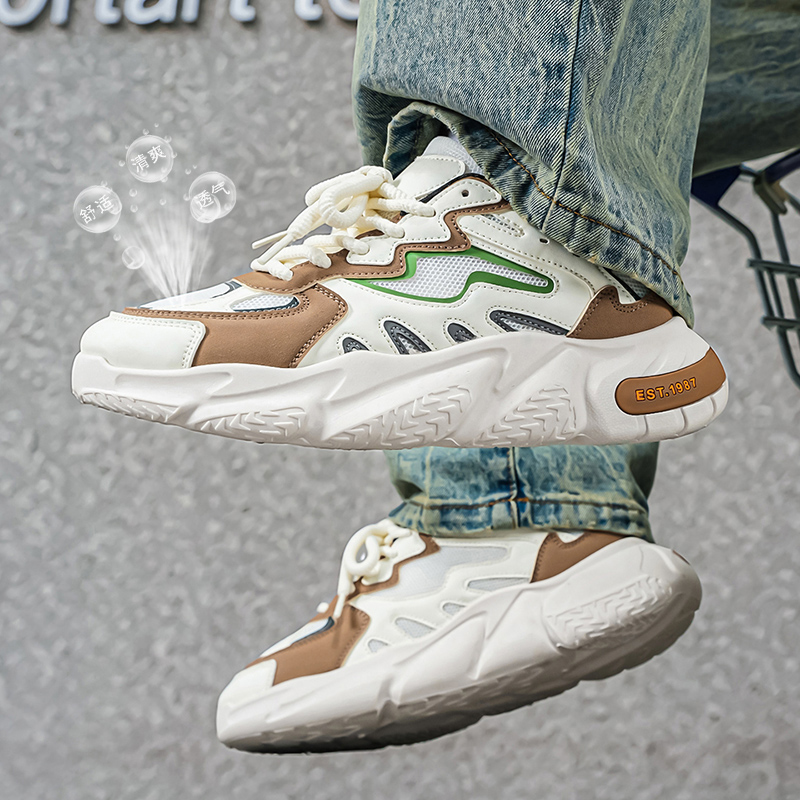 Men Shoes Eu To Us - Sepatu Sneakers Chunky Dad Pria, Bahan