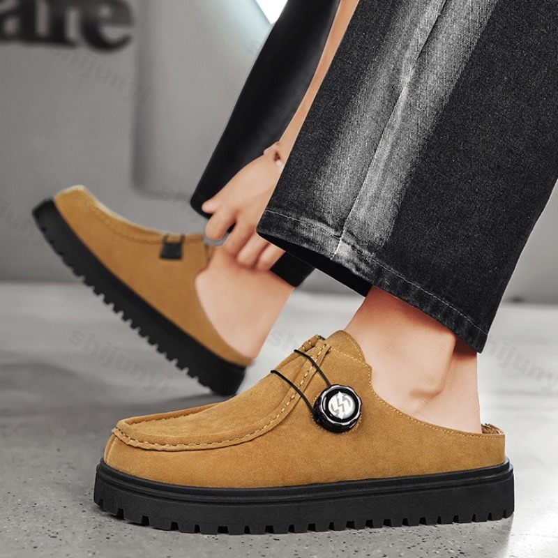 Men'S Shoes Birkenstock - Sandal Setengah Bersol Tebal Kasual Fashion