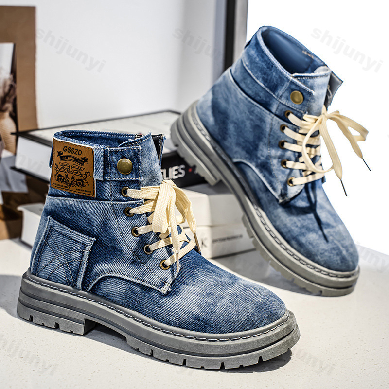Men'S Shoes Low Top - Sepatu Boots Kanvas Retro Pria 2025