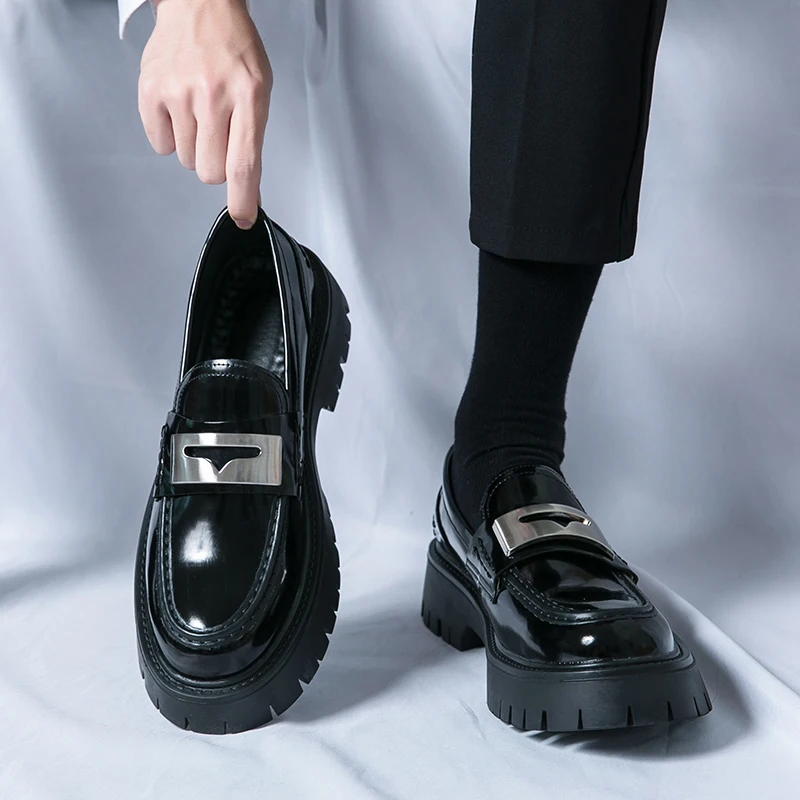 Men Shoes Prada - Sepatu pantofel kulit pria, alas kaki