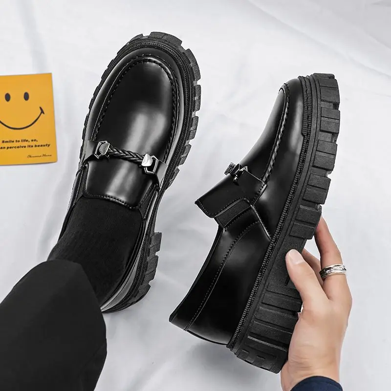 Men Shoes Prada - Sepatu Loafer Kulit Pria Platform Formal