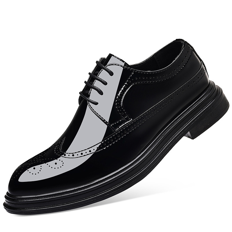 Sepatu Brogue Kulit Paten Pria - Oxford Brogue Leather ulasan dan harga