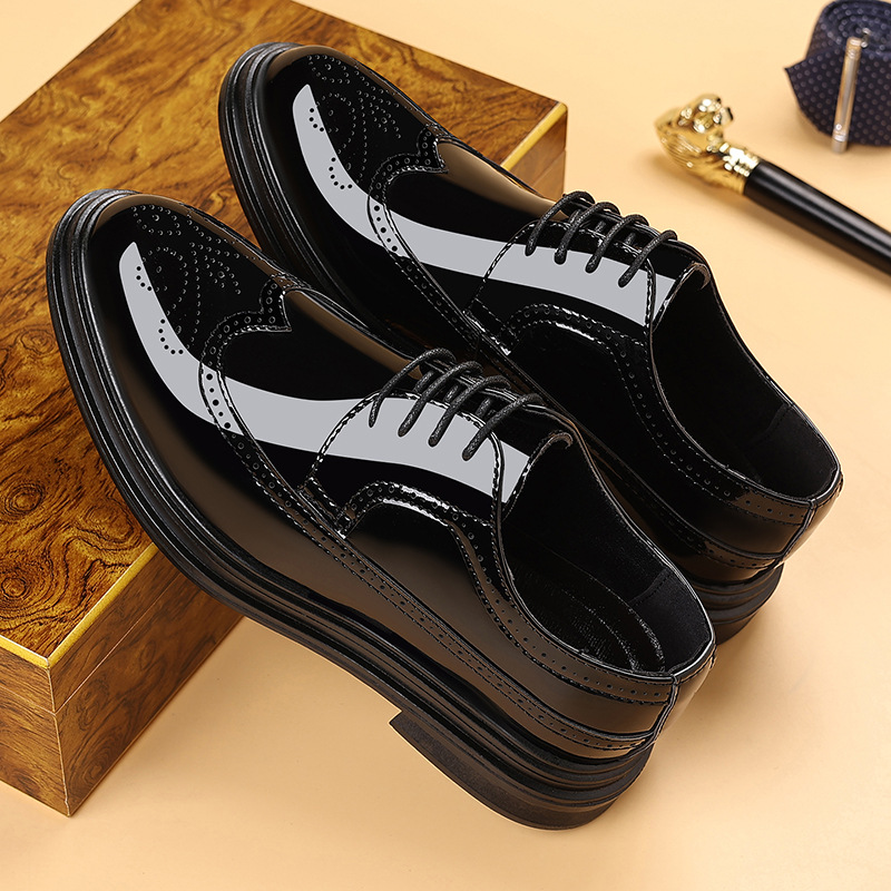 Sepatu Brogue Kulit Paten Pria - Oxford Brogue Leather ulasan dan harga