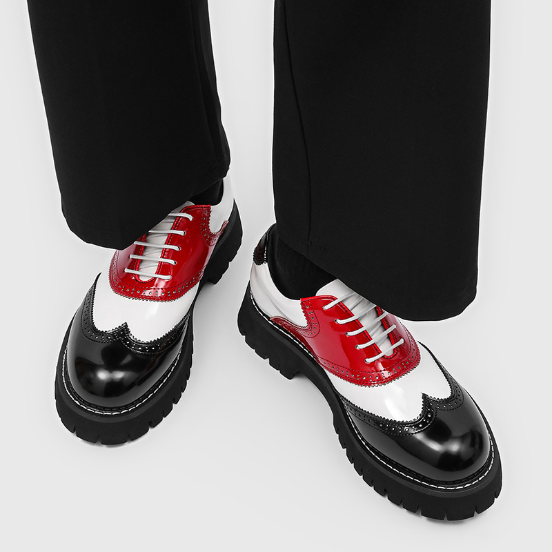 Sepatu Platform Hip Hop Rock F - Oxford Brogue Leather ulasan dan harga