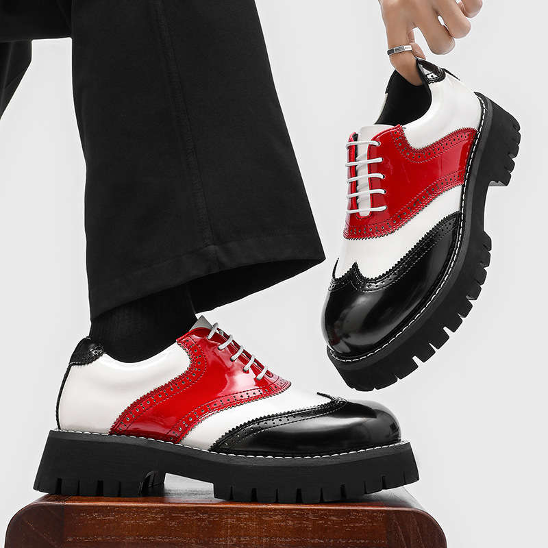 Sepatu Platform Hip Hop Rock F - Oxford Brogue Leather ulasan dan harga