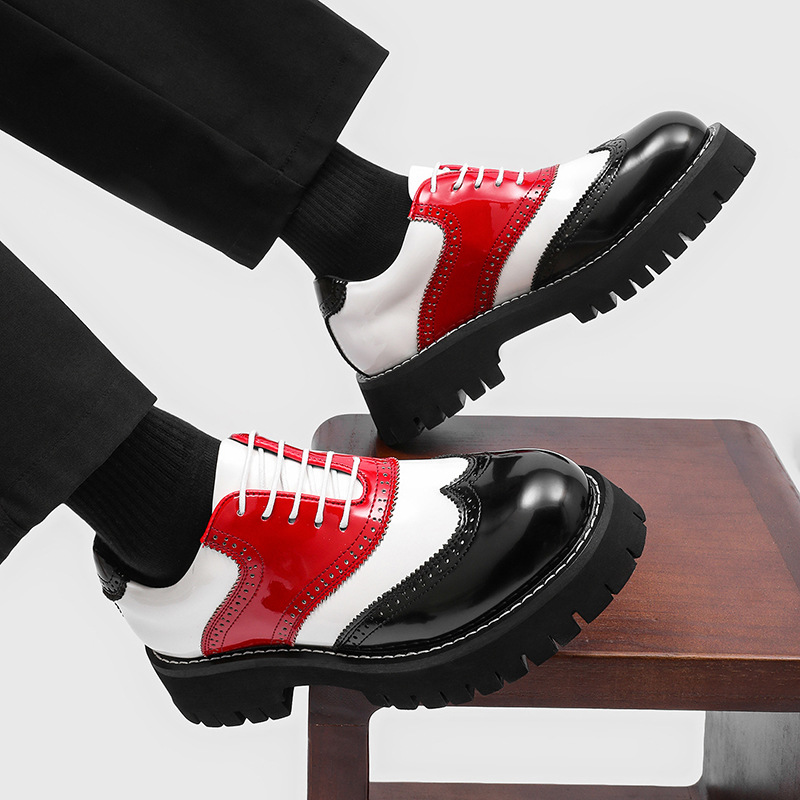 Sepatu Platform Hip Hop Rock F - Oxford Brogue Leather ulasan dan harga