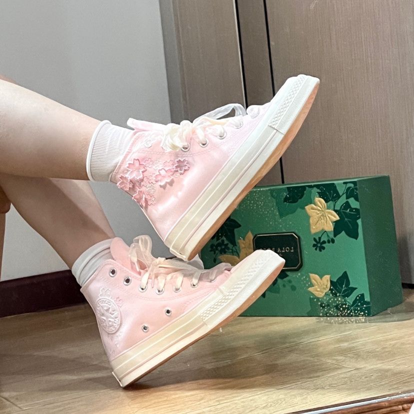 Sepatu Kanvas Bordir Wanita Ch - Canvas Sneaker High ulasan dan harga