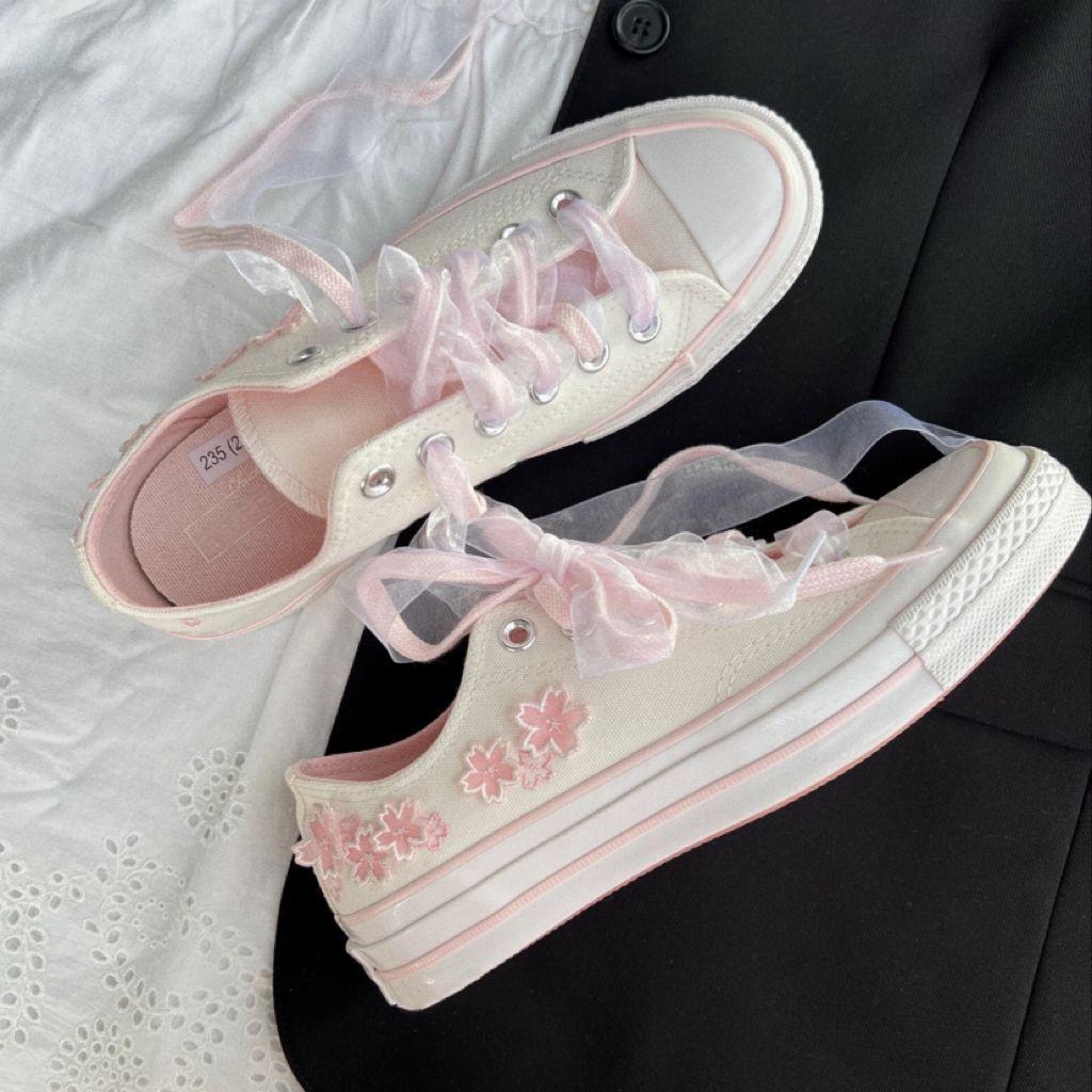 Sepatu Kanvas Bordir Wanita Ch - Canvas Sneaker High ulasan dan harga