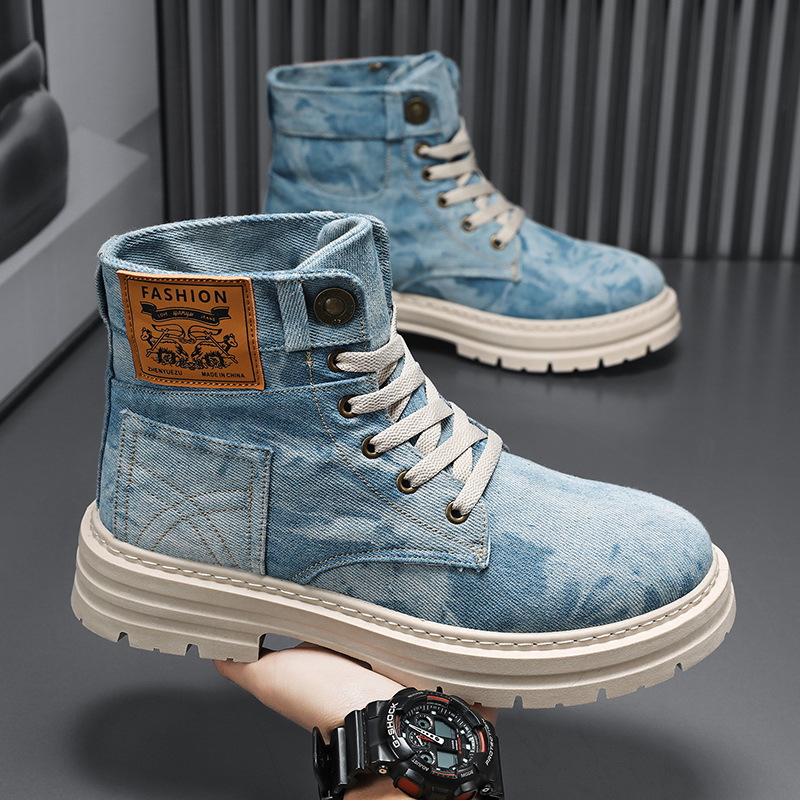 Sepatu Pria High Top Musim Sem - Canvas Sneaker High ulasan dan harga