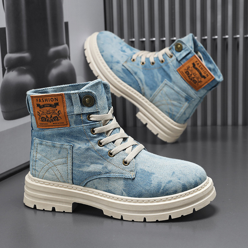 Sepatu Pria High Top Musim Sem - Canvas Sneaker High ulasan dan harga
