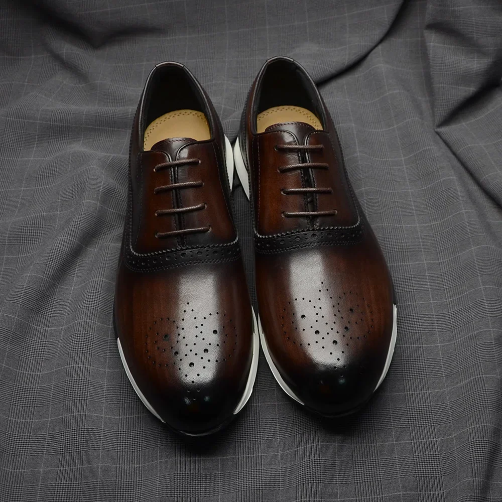 Sepatu Sneaker Oxford Kulit As - Oxford Brogue Leather ulasan dan harga