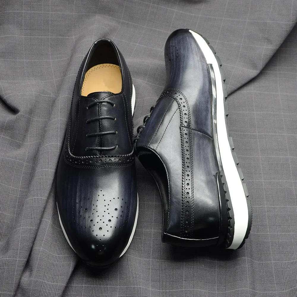 Sepatu Sneaker Oxford Kulit As - Oxford Brogue Leather ulasan dan harga