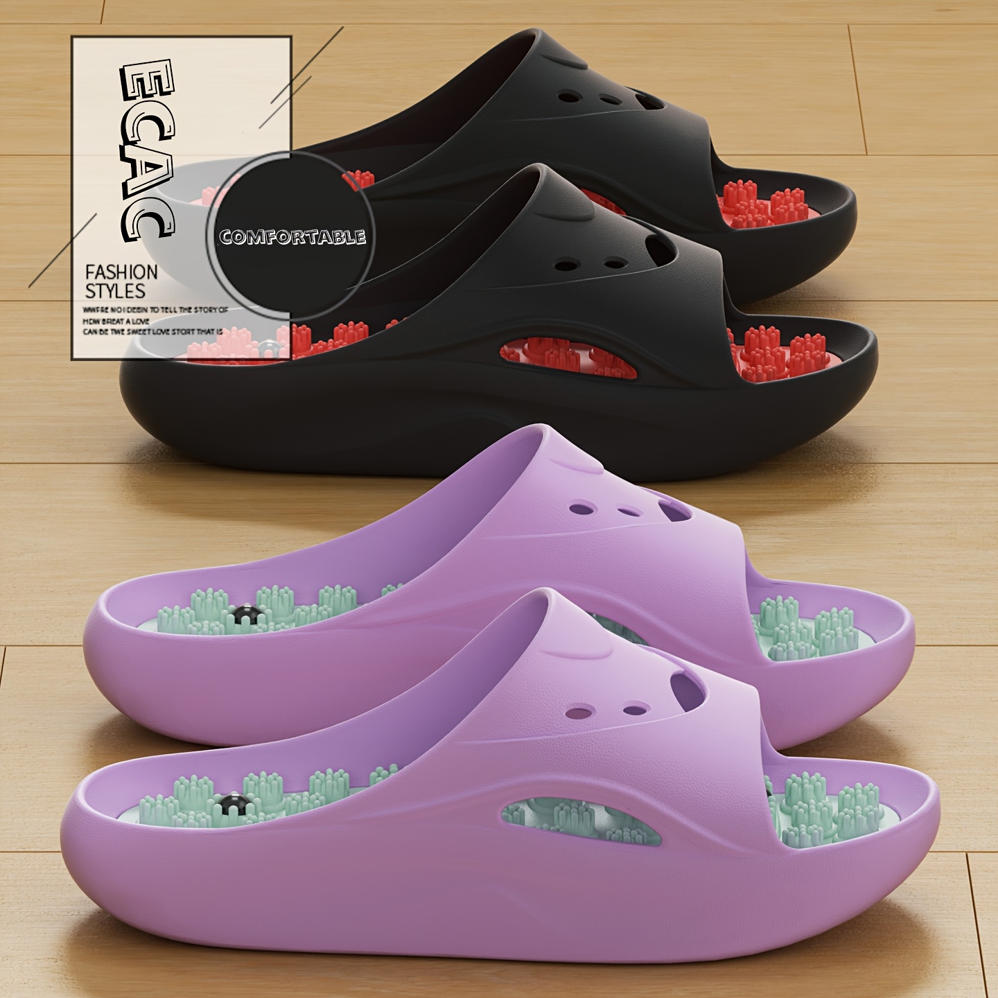 Sandal Pijat EVA Wanita Pria,  - Men'S Shoes Slip On ulasan dan harga