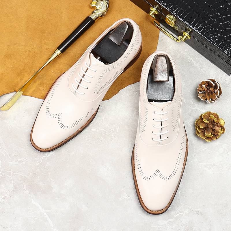 Sepatu Brogue kulit asli Ringk - Oxford Brogue Leather ulasan dan harga