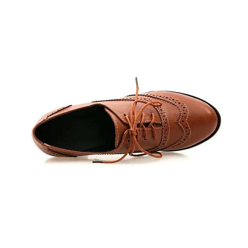 British Women Oxfords sepatu h - Oxford Brogue Leather ulasan dan harga