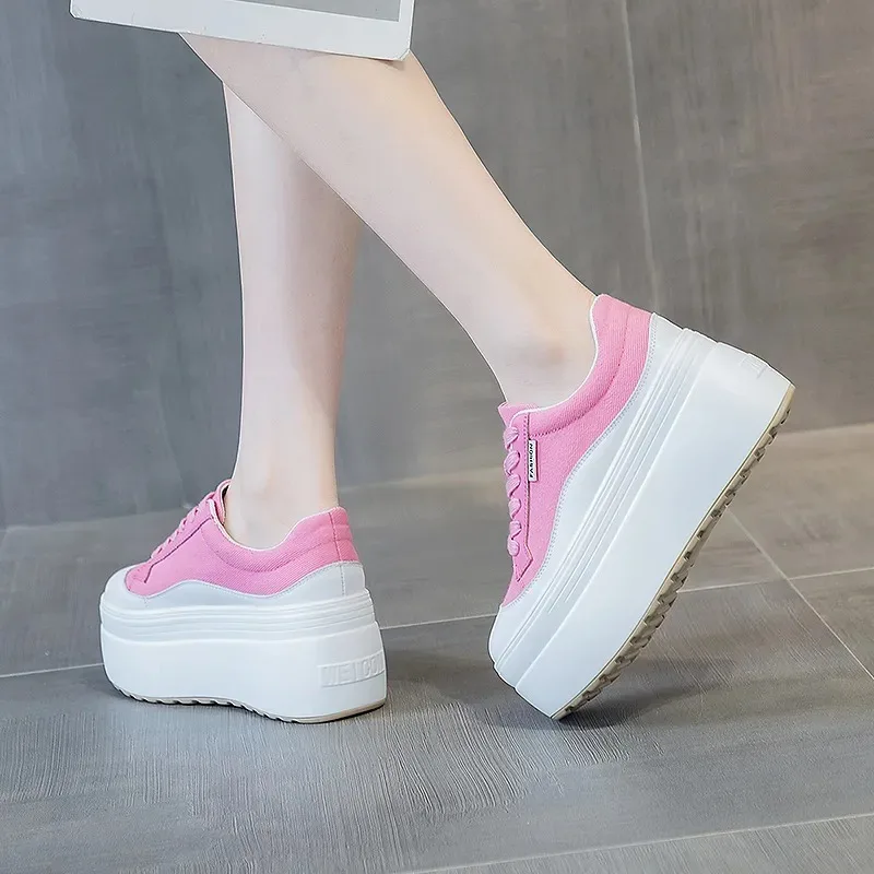 8cm baru kanvas kulit asli wan - Canvas Sneaker High ulasan dan harga