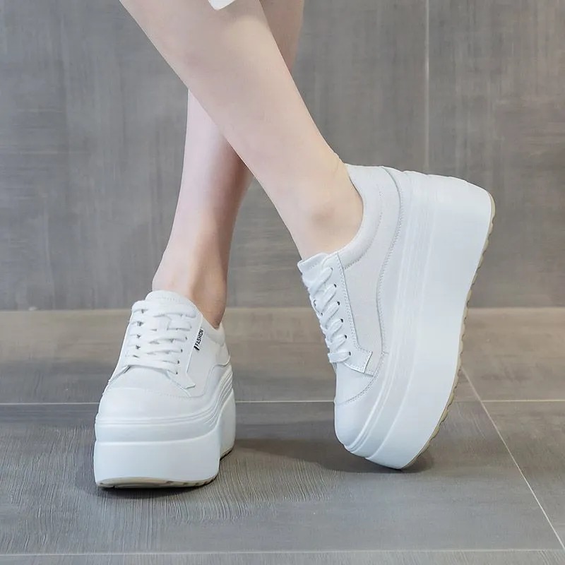 8cm baru kanvas kulit asli wan - Canvas Sneaker High ulasan dan harga