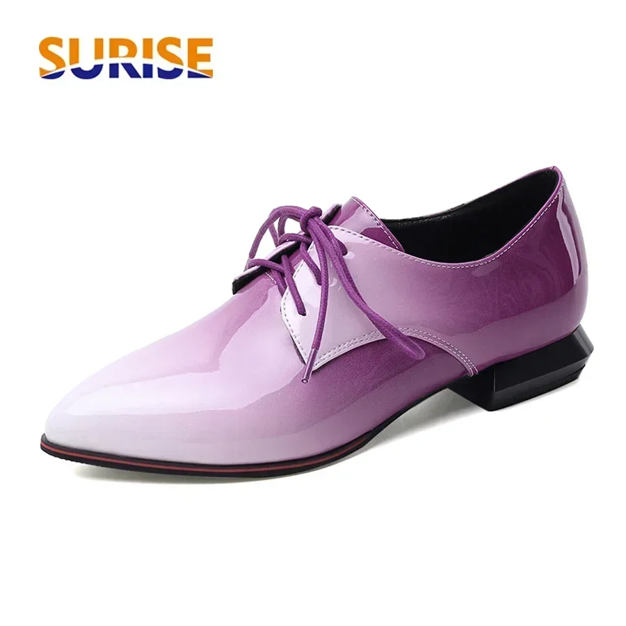 Wanita Inggris Oxford Gradien  - Oxford Brogue Leather ulasan dan harga