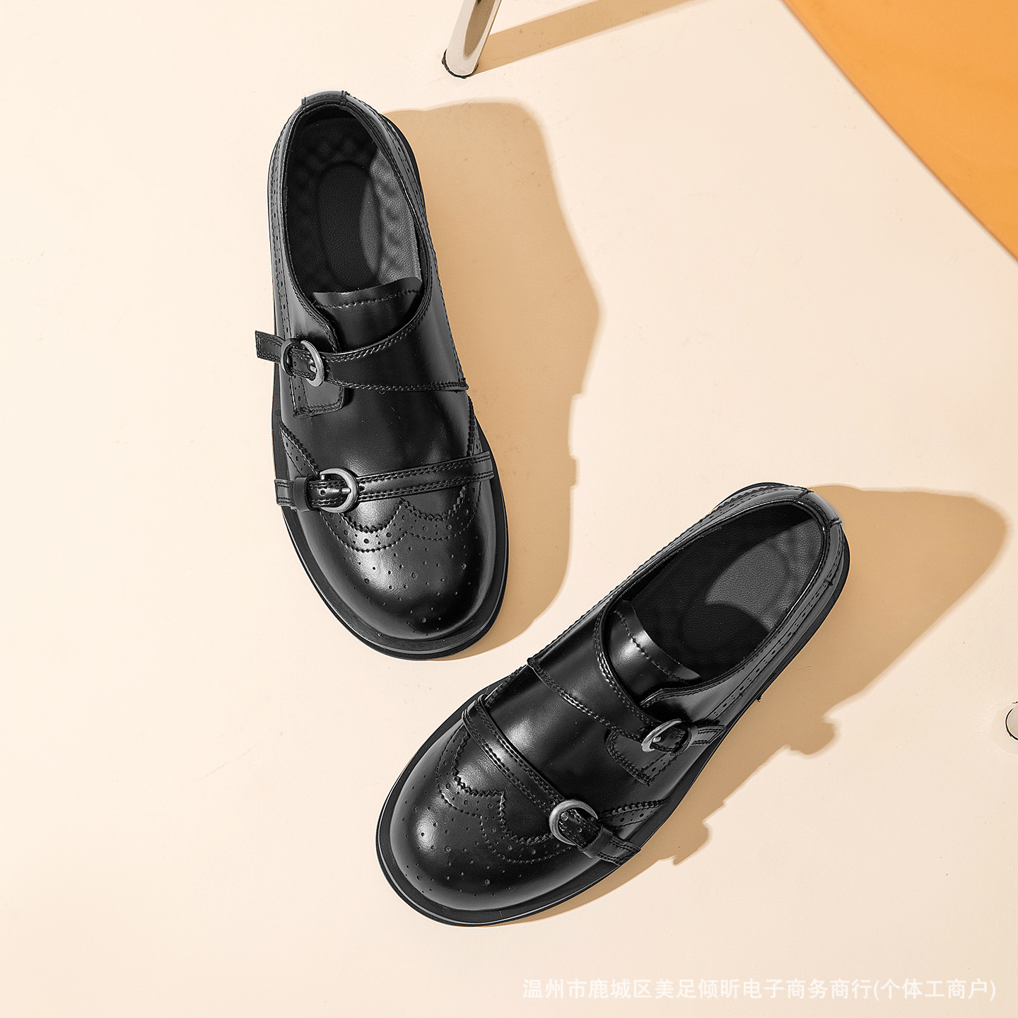 Sepatu Retro Brogue Double Str - Oxford Brogue Leather ulasan dan harga