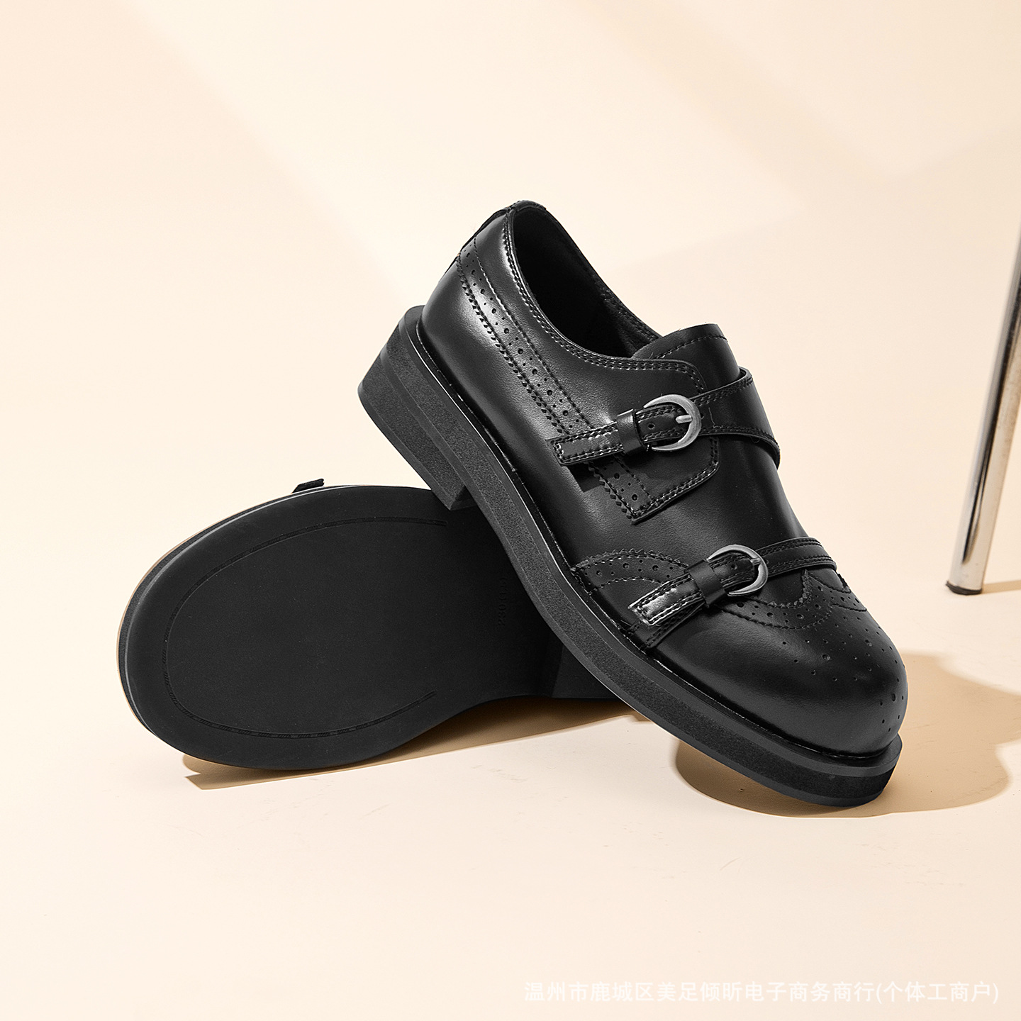 Sepatu Retro Brogue Double Str - Oxford Brogue Leather ulasan dan harga