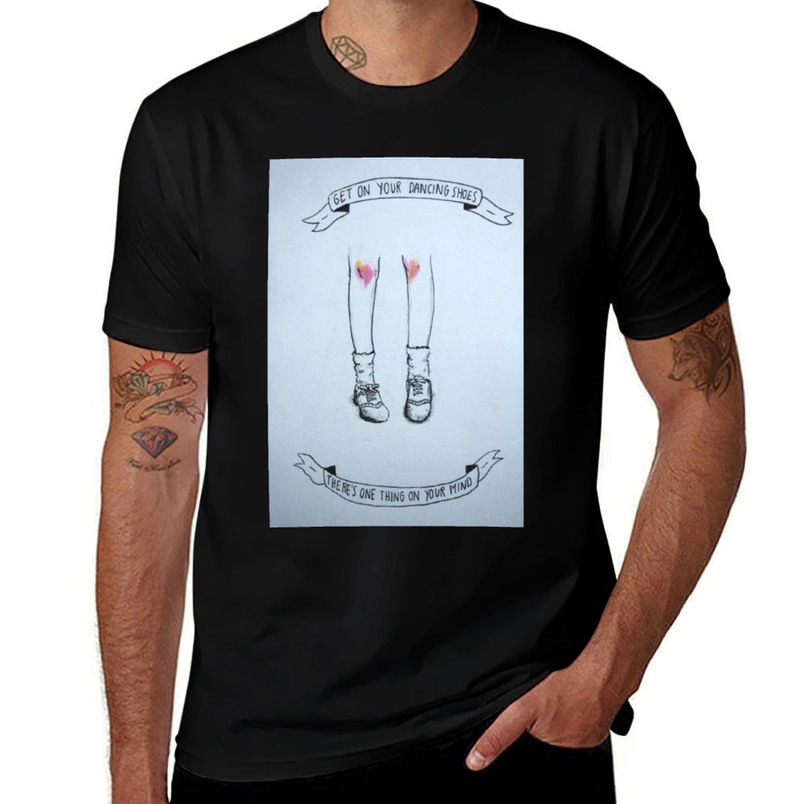 Kaos Ilustrasi Sepatu Dansa Ar - Men Shoes Illustration ulasan dan harga