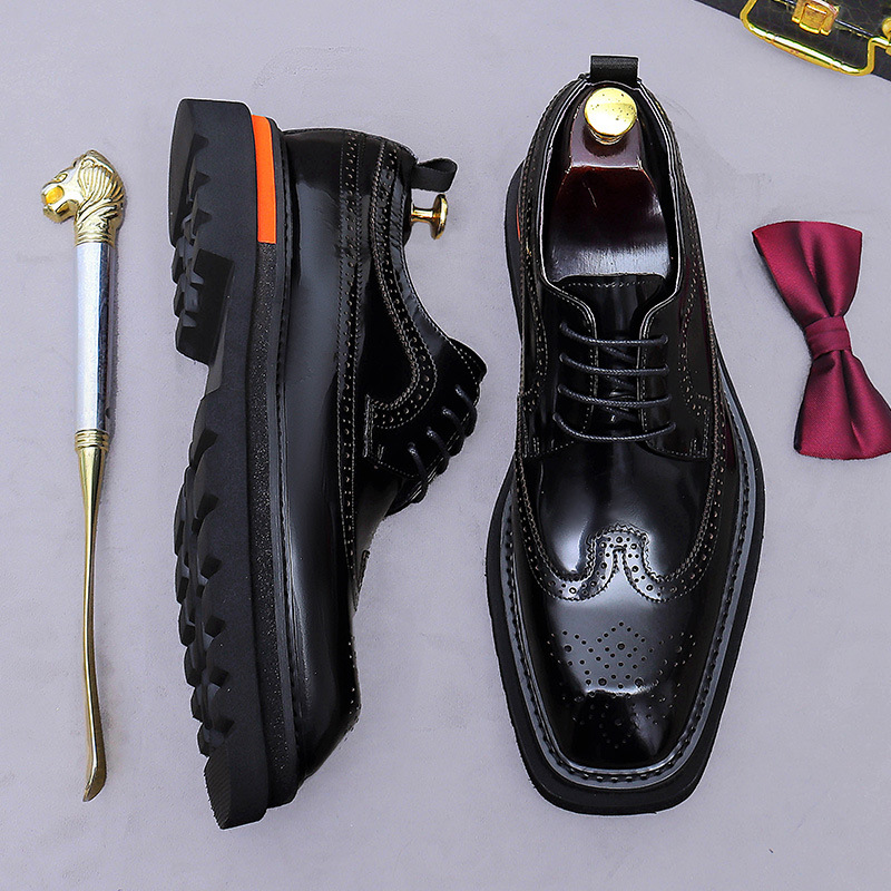 Sepatu Oxford Platform Brogue  - Oxford Brogue Leather ulasan dan harga