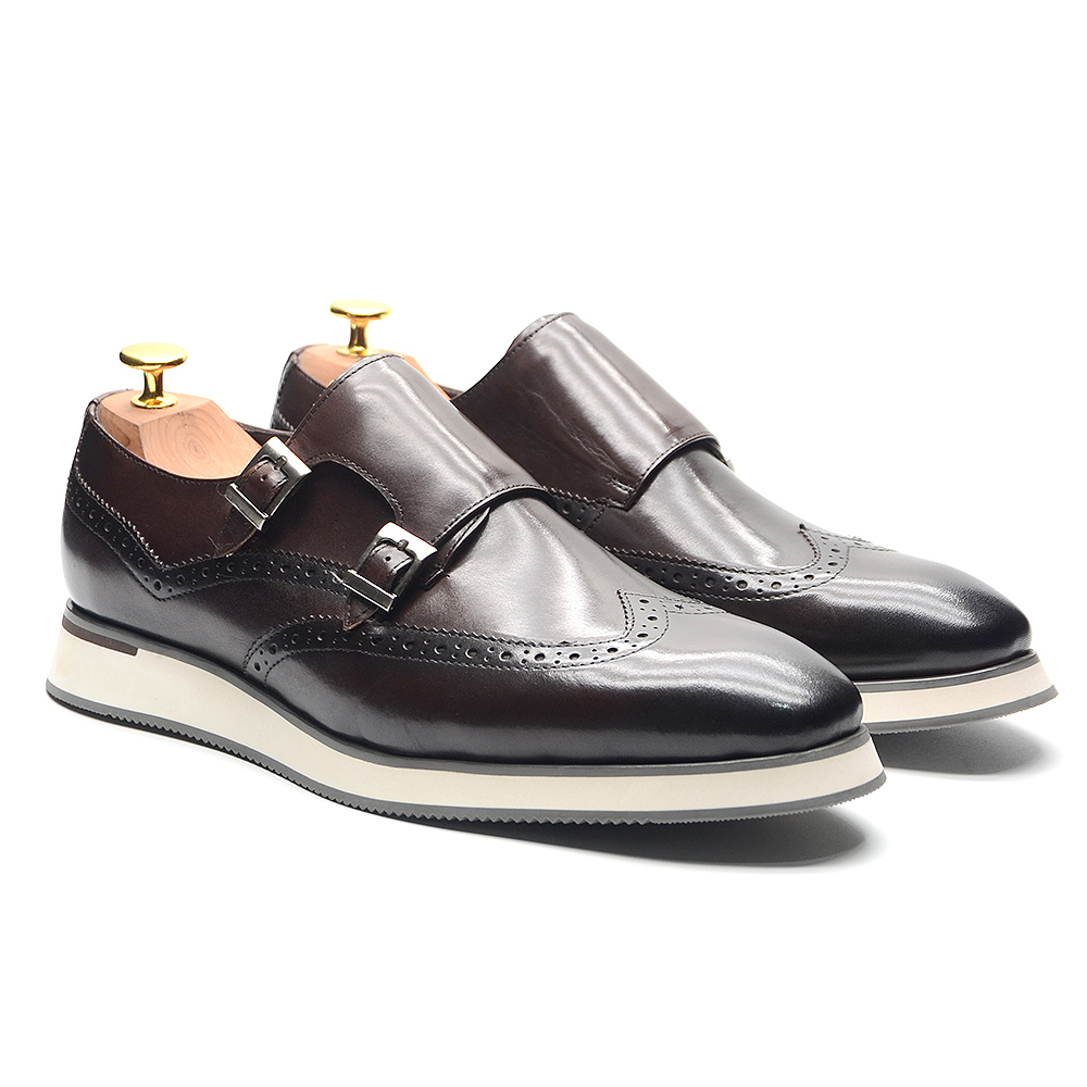 Sepatu Sneakers Pria Mewah Ero - Oxford Brogue Leather ulasan dan harga