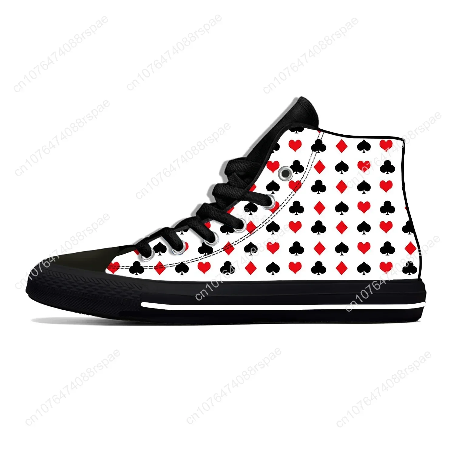 Sepatu Papan Lucu Kasino Poker - Canvas Sneaker High ulasan dan harga