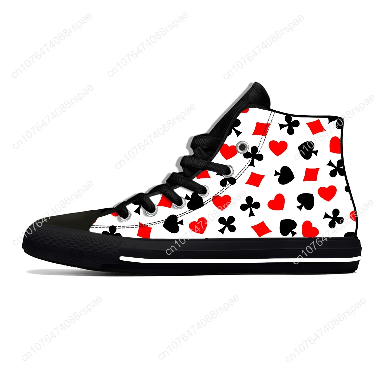 Sepatu Papan Lucu Kasino Poker - Canvas Sneaker High ulasan dan harga