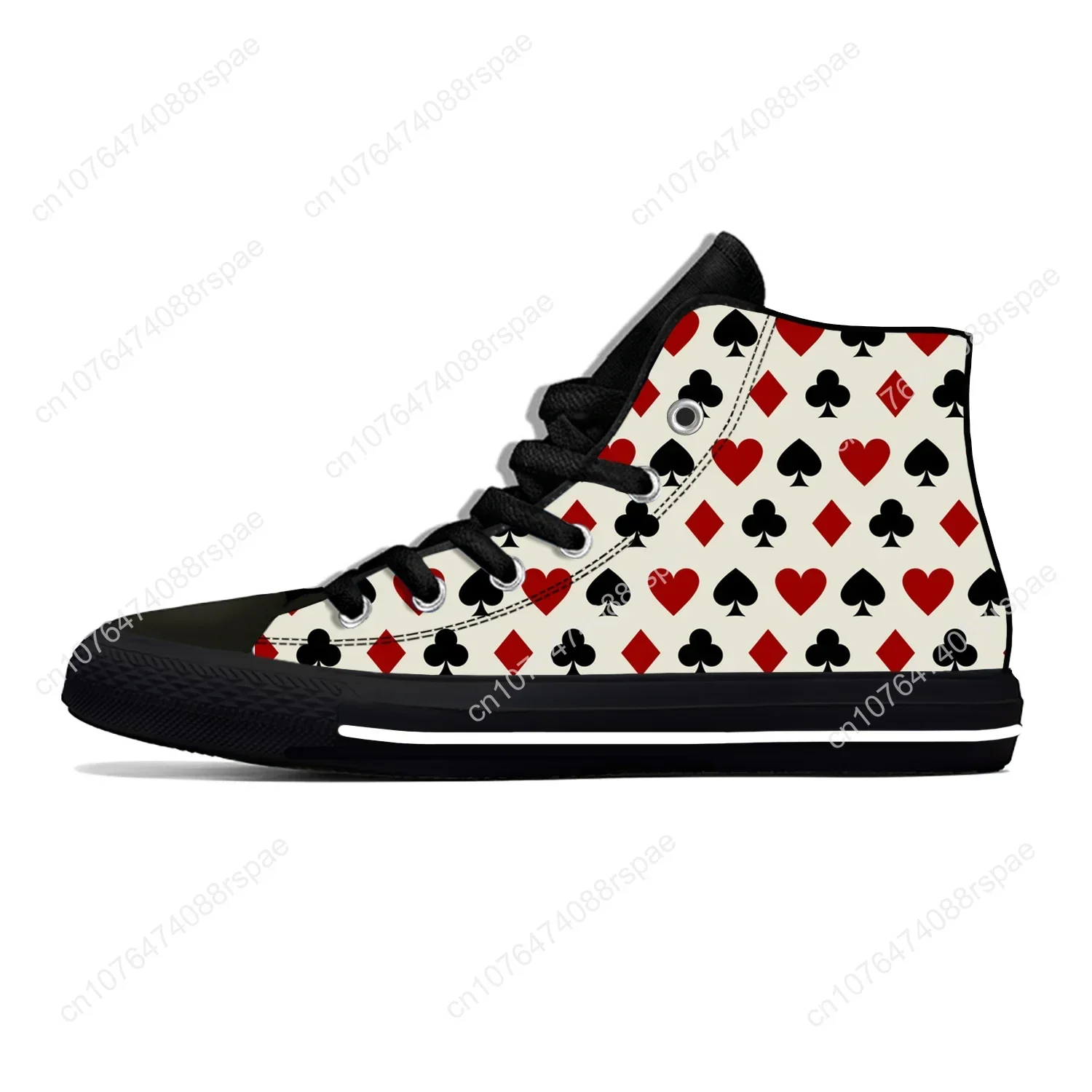 Sepatu Papan Lucu Kasino Poker - Canvas Sneaker High ulasan dan harga