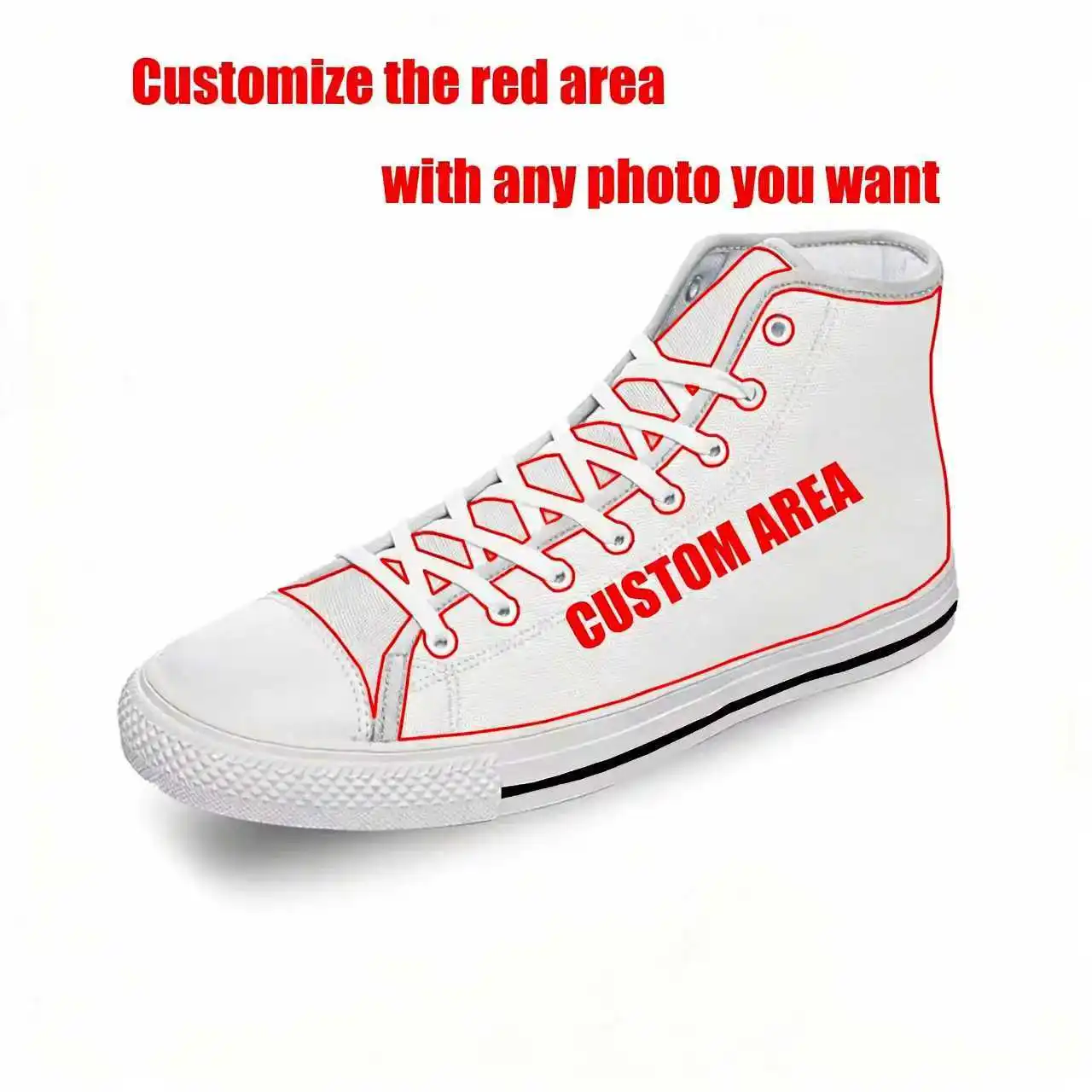 Sepatu Kanvas High Top Cetak 3 - Men Shoes Uk ulasan dan harga