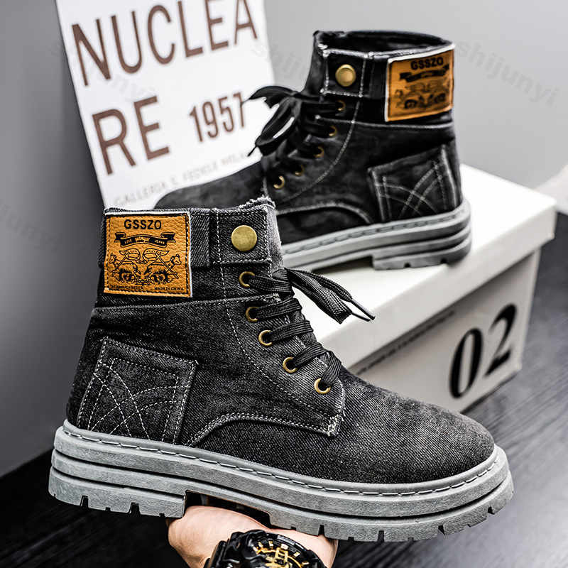 Sepatu Boots Kanvas Retro Pria - Men'S Shoes Low Top ulasan dan harga