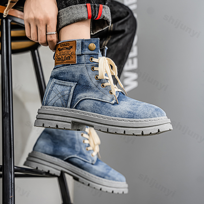 Sepatu Boots Kanvas Retro Pria - Men'S Shoes Low Top ulasan dan harga