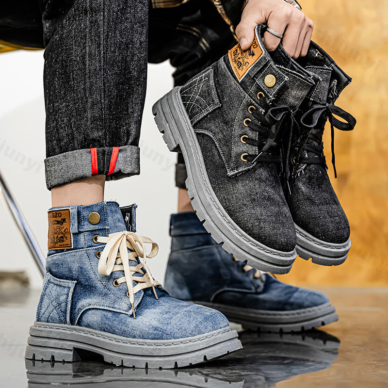Sepatu Boots Kanvas Retro Pria - Men'S Shoes Low Top ulasan dan harga