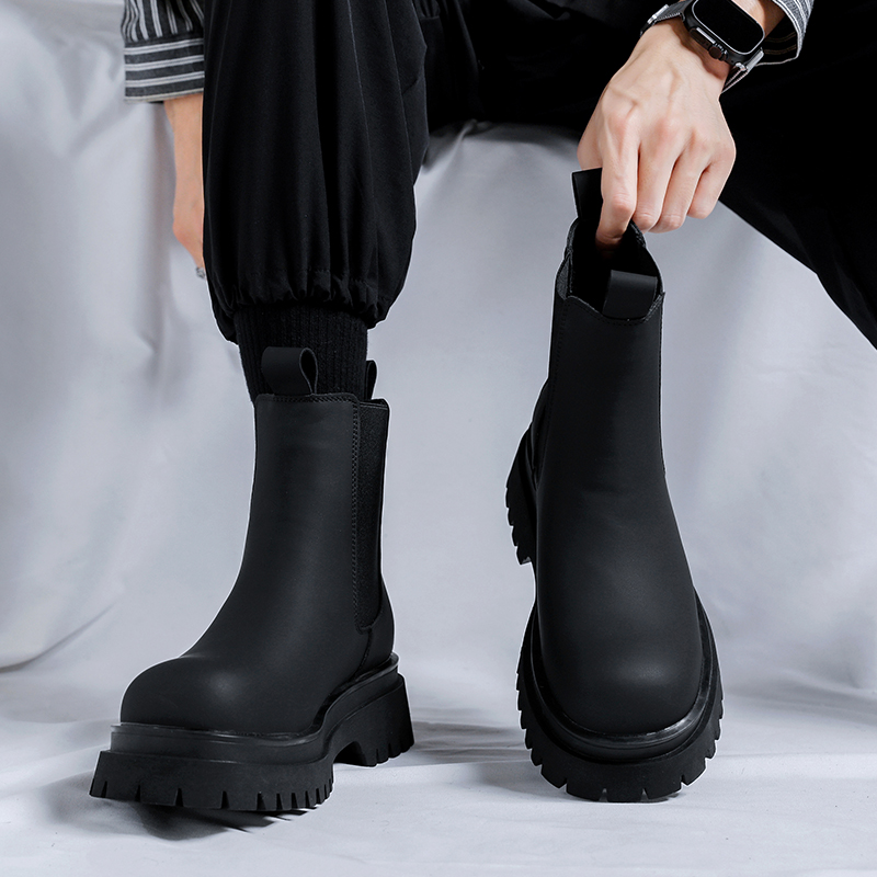 Sepatu Boots Hitam Tinggi Mode - Men Shoes 2026 ulasan dan harga