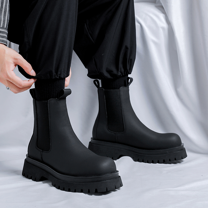 Sepatu Boots Hitam Tinggi Mode - Men Shoes 2026 ulasan dan harga