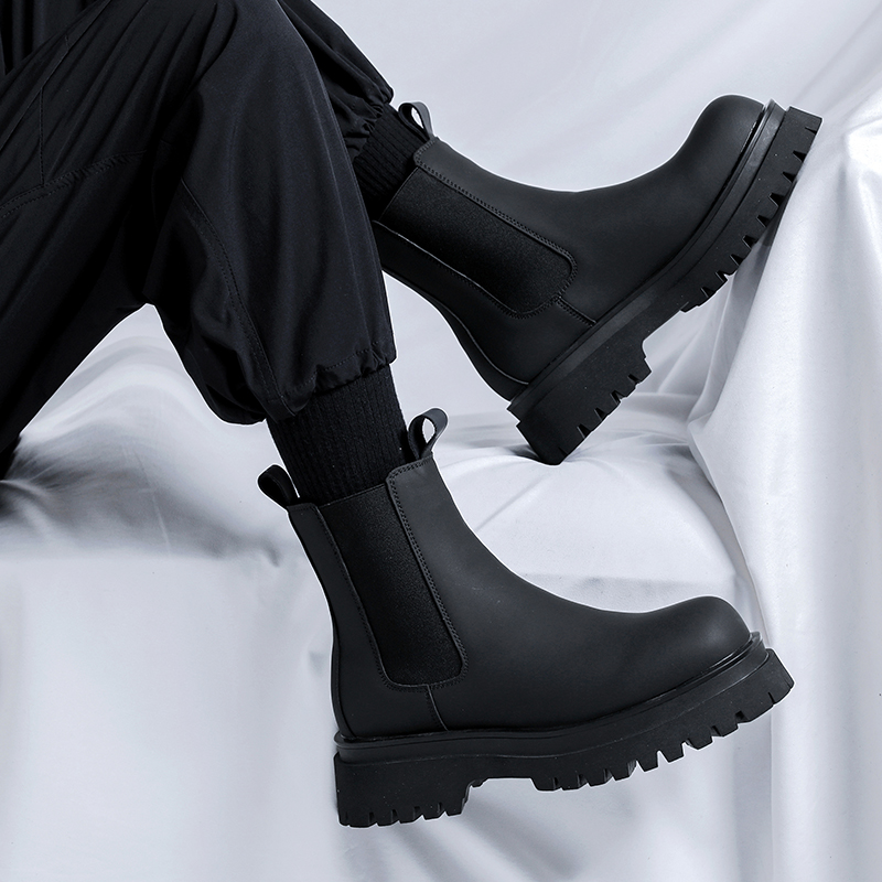 Sepatu Boots Hitam Tinggi Mode - Men Shoes 2026 ulasan dan harga