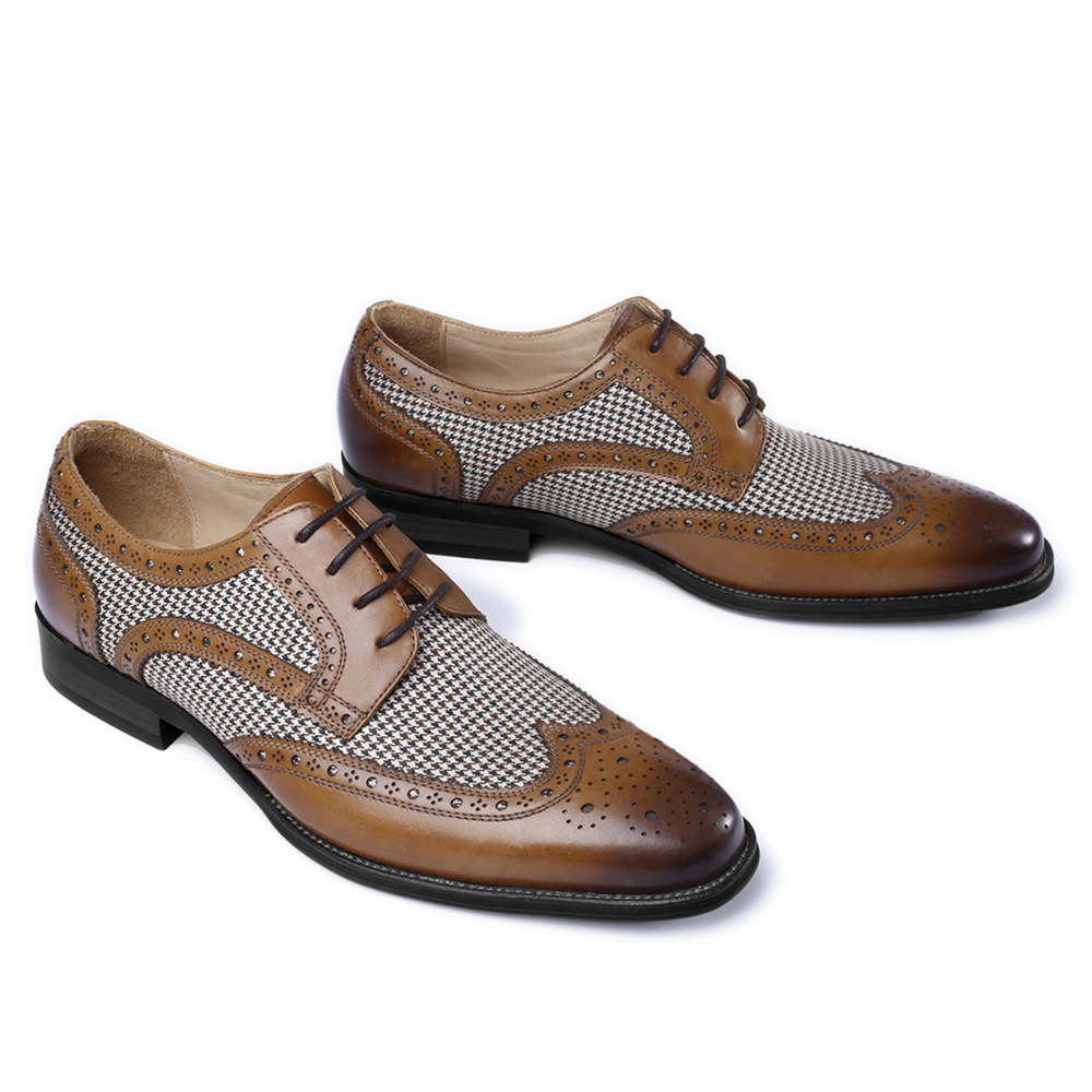 Sepatu Pria Bisnis Oxford Baru - Oxford Brogue Leather ulasan dan harga