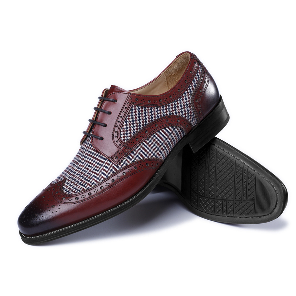 Sepatu Pria Bisnis Oxford Baru - Oxford Brogue Leather ulasan dan harga