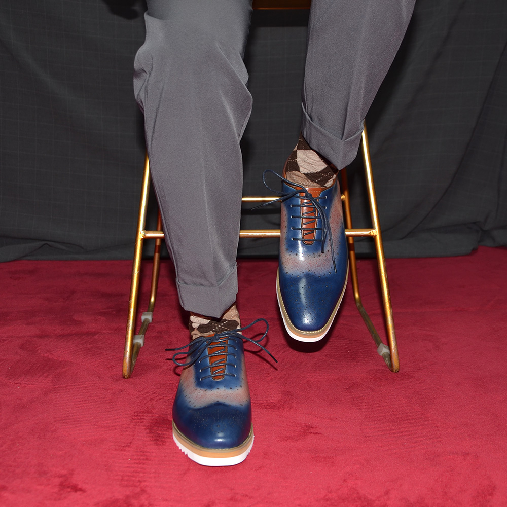 Sepatu Oxford Pria Warna Polos - Oxford Brogue Leather ulasan dan harga
